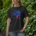 Blue Night - Half Sleeve T-Shirt for Women