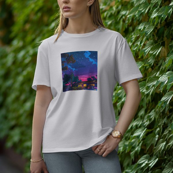 Blue Night - Half Sleeve T-Shirt for Women