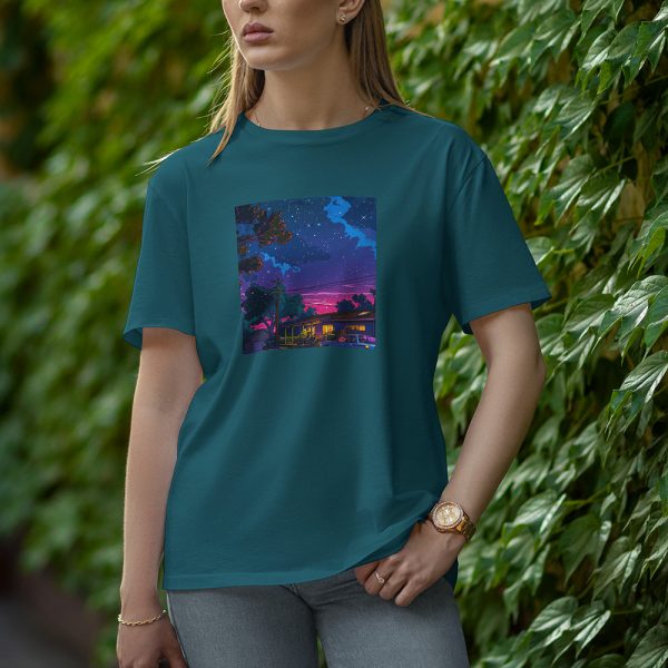 Blue Night - Half Sleeve T-Shirt for Women