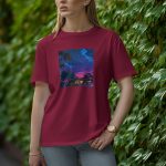 Blue Night - Half Sleeve T-Shirt for Women