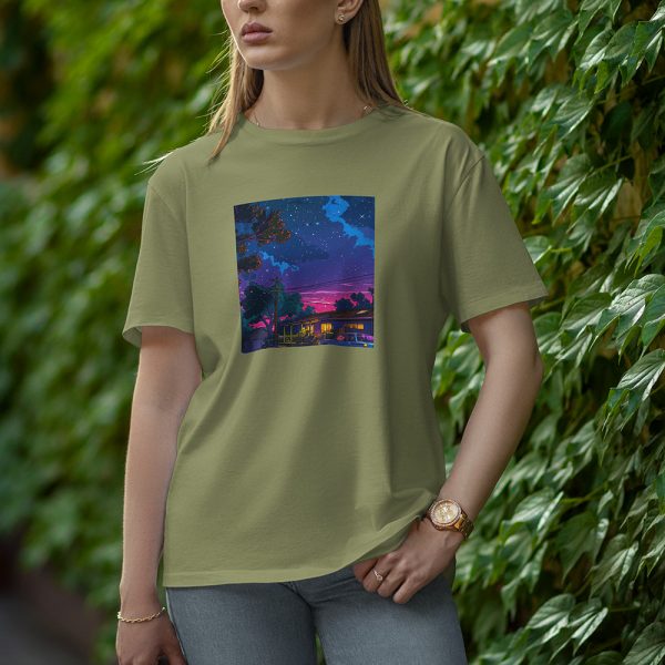 Blue Night - Half Sleeve T-Shirt for Women