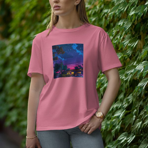 Blue Night - Half Sleeve T-Shirt for Women