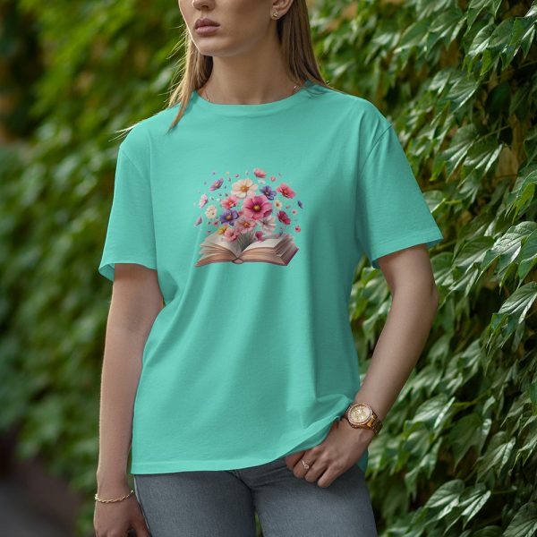 Book - Half Sleeve T-Shirt for Women