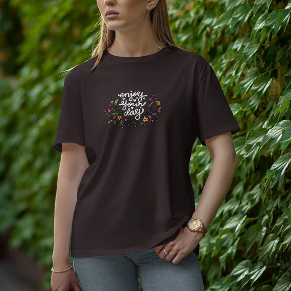 Enjoy Your Day - Half Sleeve T-Shirt for Women