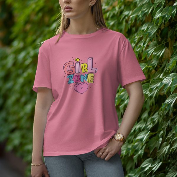 Girl Zone - Half Sleeve T-Shirt for Women