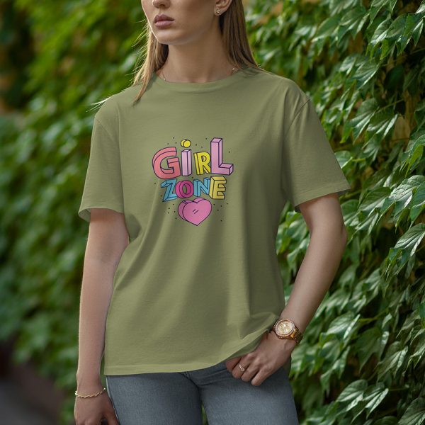 Girl Zone - Half Sleeve T-Shirt for Women