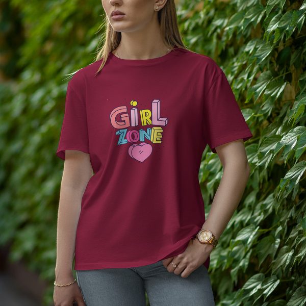 Girl Zone - Half Sleeve T-Shirt for Women