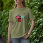 Hanging Loves - Half Sleeve T-Shirt for Women