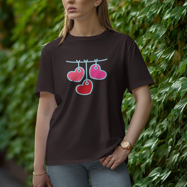 Hanging Loves - Half Sleeve T-Shirt for Women