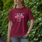 Hanging Loves - Half Sleeve T-Shirt for Women