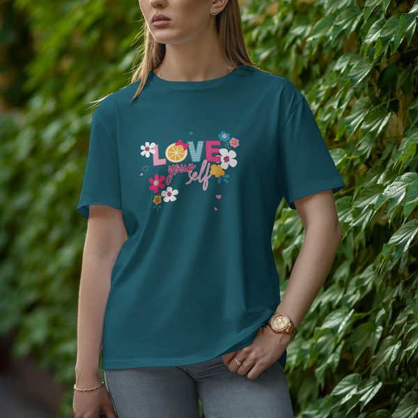 Love Yourself - Half Sleeve T-Shirt for Women