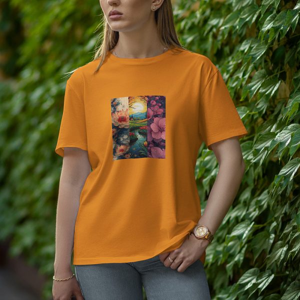 Natural - Half Sleeve T-Shirt for Women