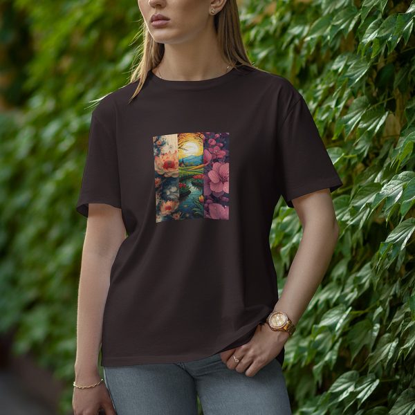 Natural - Half Sleeve T-Shirt for Women