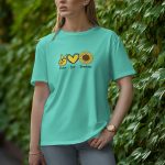 Peace Love Sunshine - Half Sleeve T-Shirt for Women