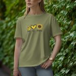 Peace Love Sunshine - Half Sleeve T-Shirt for Women