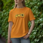 Peace Love Sunshine - Half Sleeve T-Shirt for Women