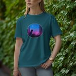 Siting Girl - Half Sleeve T-Shirt for Women