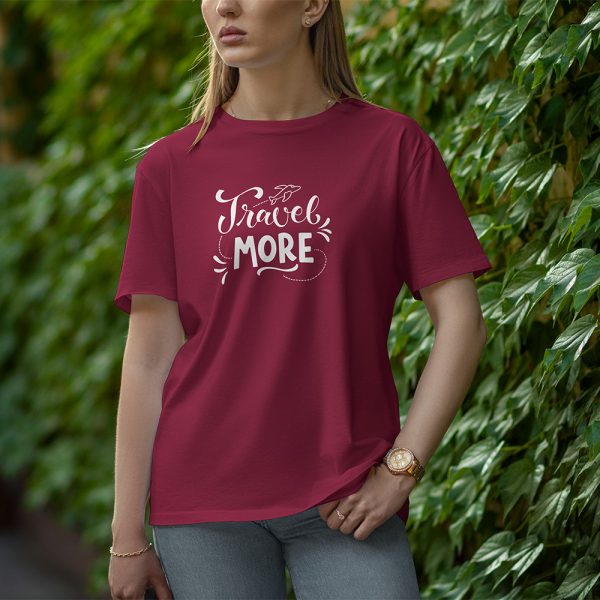 Travel More - Half Sleeve T-Shirt for Women