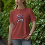 Two Hearts One Love - Half Sleeve T-shirt for Women