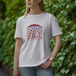 Umbrella With Love - Half Sleeve T-Shirt for Women