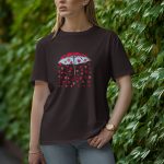 Umbrella With Love - Half Sleeve T-Shirt for Women