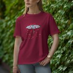 Umbrella With Love - Half Sleeve T-Shirt for Women