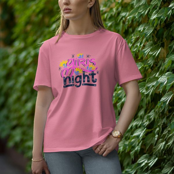 Girl Night - Half Sleeve T-Shirt for Women