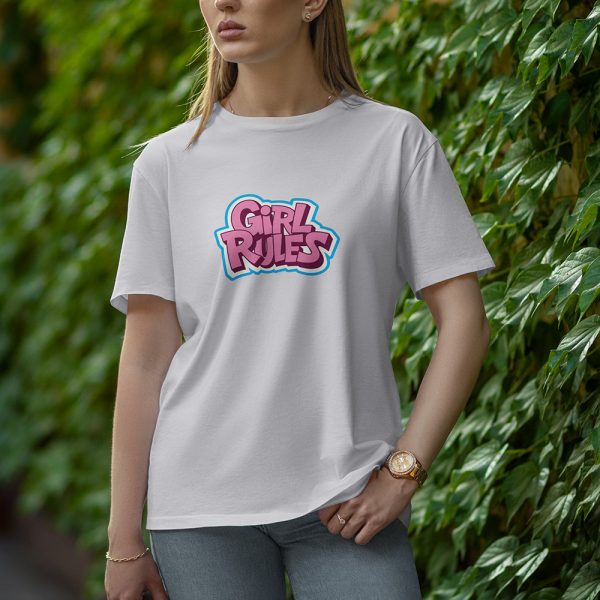 Girl Rules - Half Sleeve T-Shirt for Women