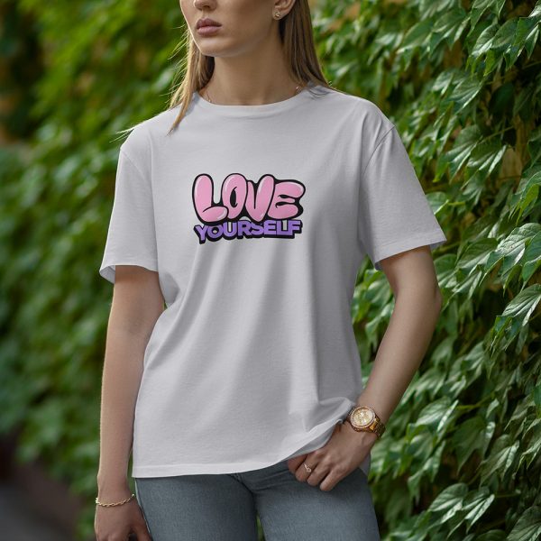 love Yourself - Half Sleeve T-Shirt for Women