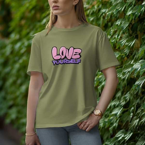 love Yourself - Half Sleeve T-Shirt for Women