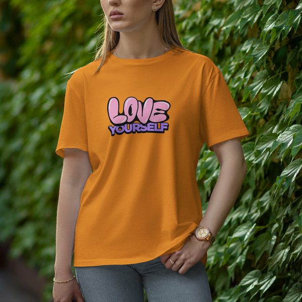 love Yourself - Half Sleeve T-Shirt for Women