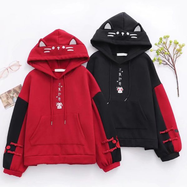 Red Color High Quality Premium Stylish Cotton Hoodie For Women