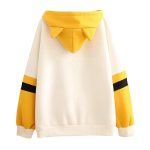 Premium Quality Stylish Cotton Hoodie White And Yellow Color For Women