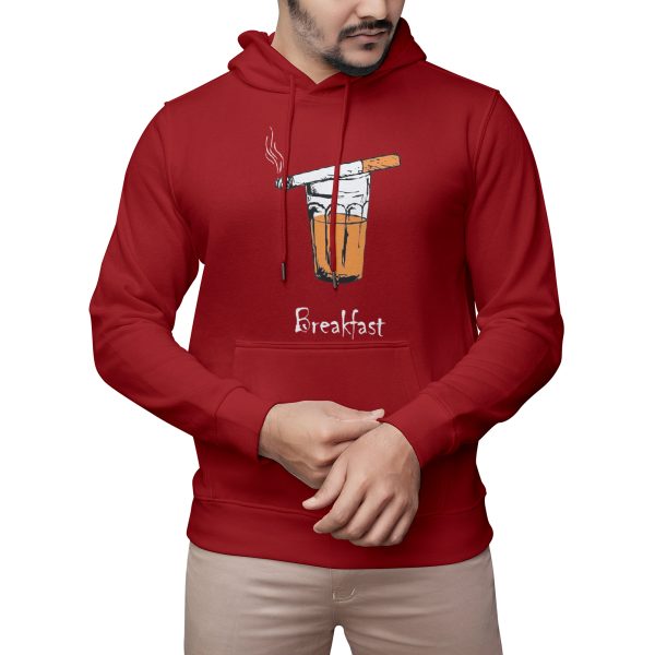 Premium Quality Stylish Cotton Hoodie For Men Breakfast