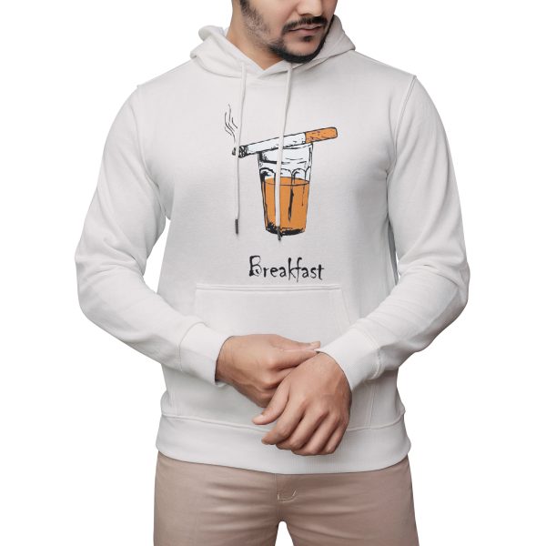 Premium Quality Stylish Cotton Hoodie For Men Breakfast