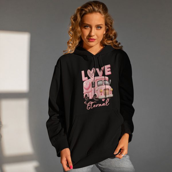 Premium Quality Stylish Cotton Hoodie For Women Love Eternal