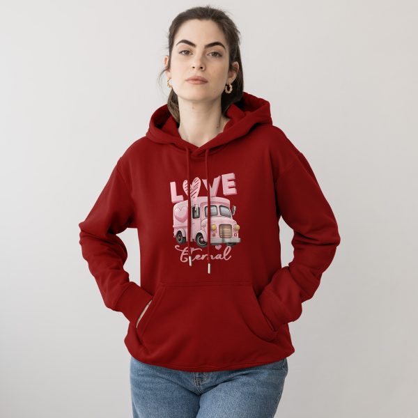 Premium Quality Stylish Cotton Hoodie For Women Love Eternal